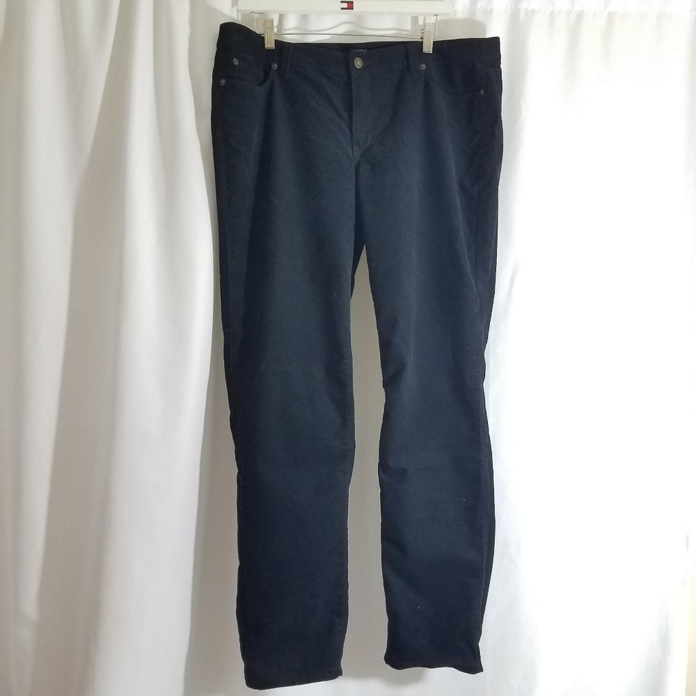 Loft Black Courdory Modern Skinny Pants 16 NWOT
